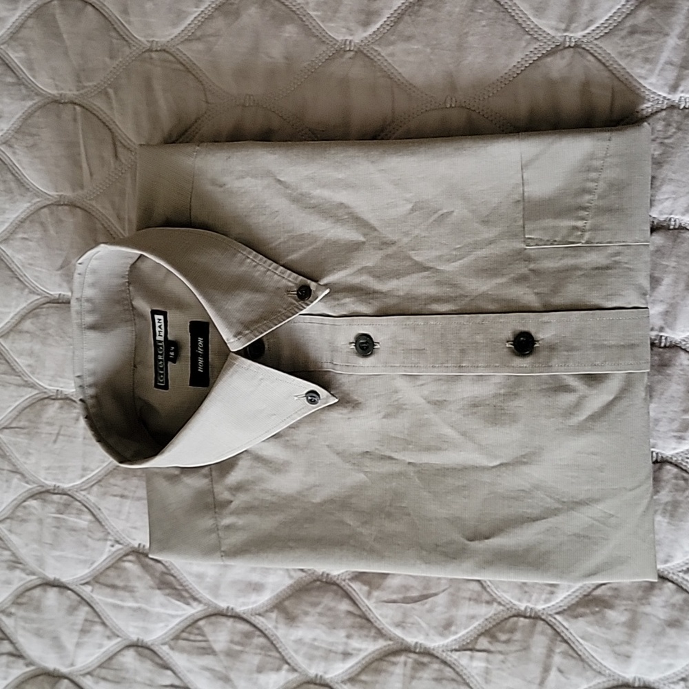 Non-iron men long sleeve shirt
